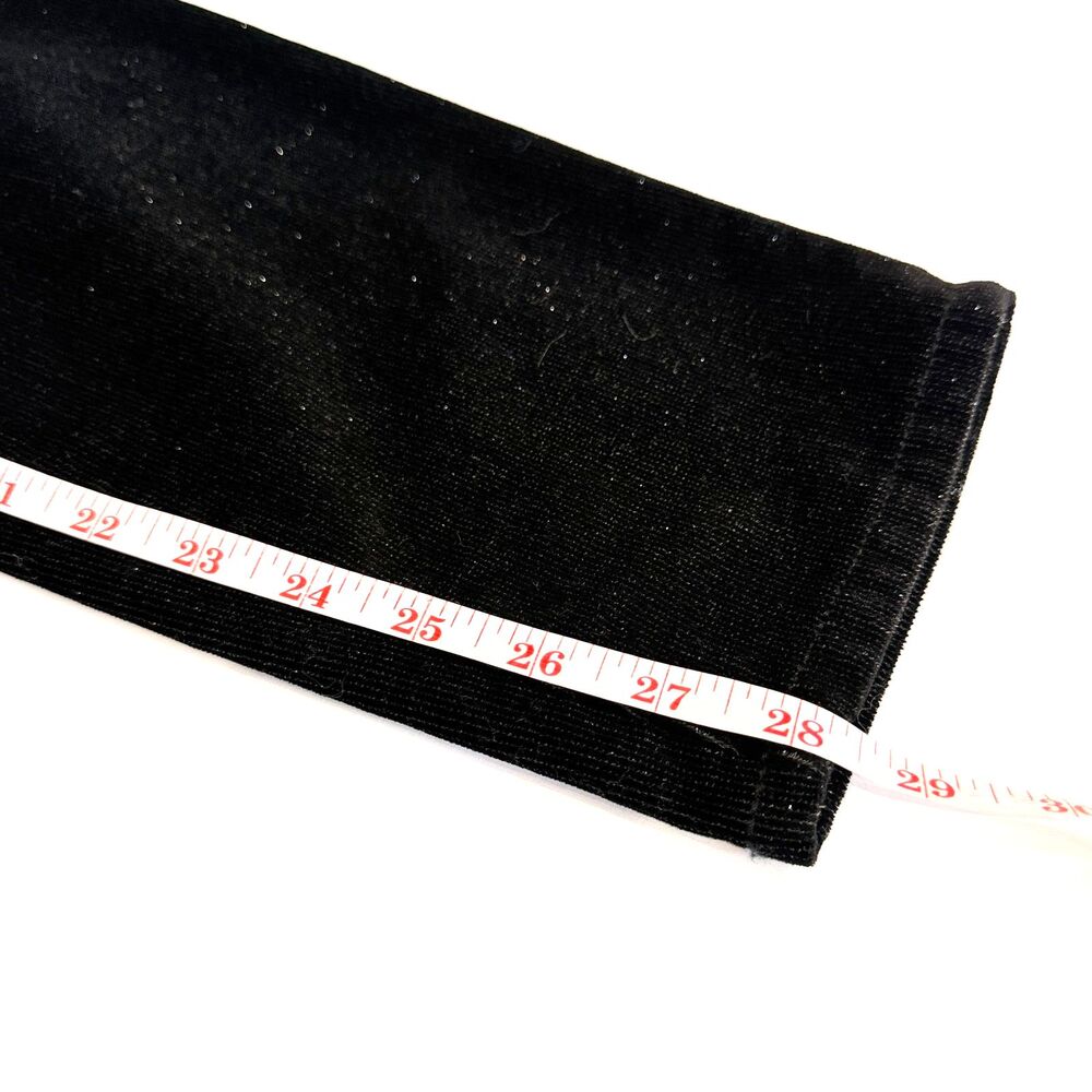 Talbots Womens 8 Sparkle Corduroy Pants Black Festive Holiday Straight Leg - Picture 10 of 12